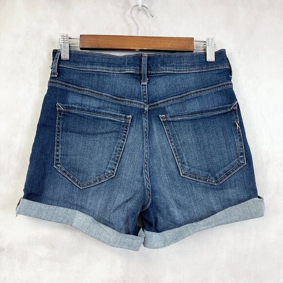 Express Womens Denim Shorts Size 0 Midi High Rise Cuffed‎ Summer Beachy Vacation - Picture 3 of 9